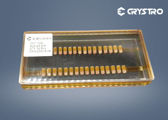 Nd YAG Кристл Dia 3.8*8mm Кристл твердотельного лазера